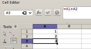 A default cell with a formula