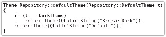 The same C++ function, without highlighting.