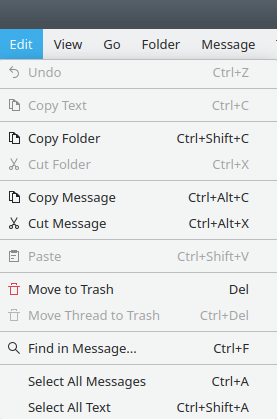 The Edit Menu