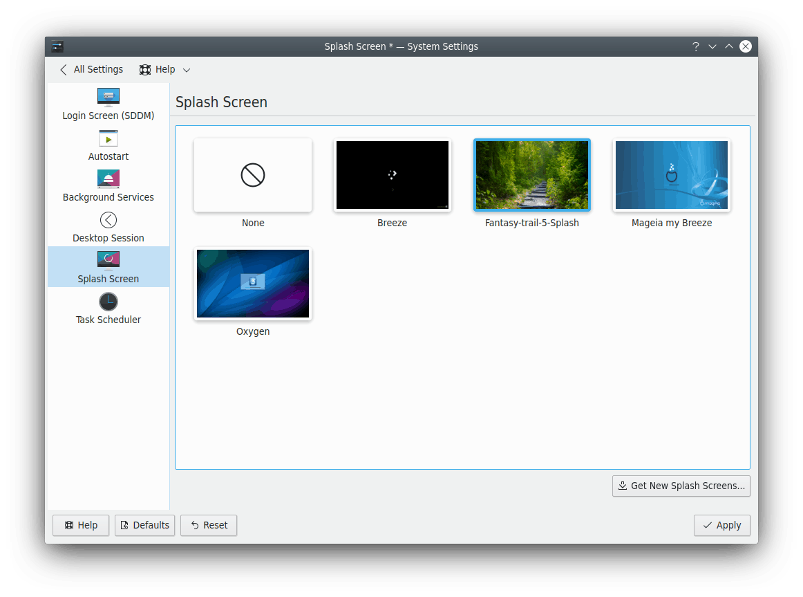 The splash screen manager module