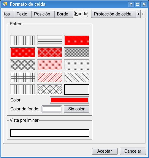 Página «Fondo».