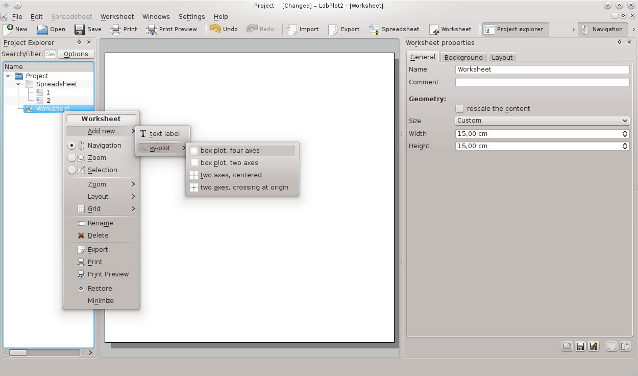 Adding axes to the plot