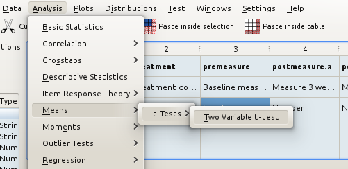 Menu hierarchy created by the code shown above